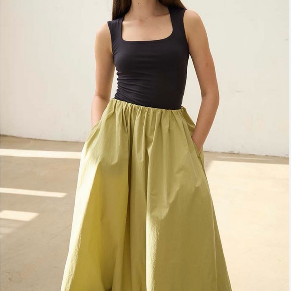 Black and Green A-Line Maxi tee shirt dress
